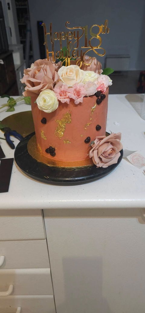 Personalised Cake Topper with Swirls