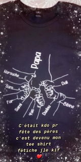 la main de papa - Tshirt personnalisé pour Papa