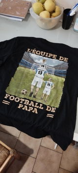 Tshirt personnalisé pour Papa | Cadeau personnalisé pour Son Père  | L'Équipe De Football De Papa