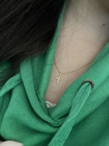 Kosiner 925 Sterling Silver Cross-shaped Set Zircon Necklace