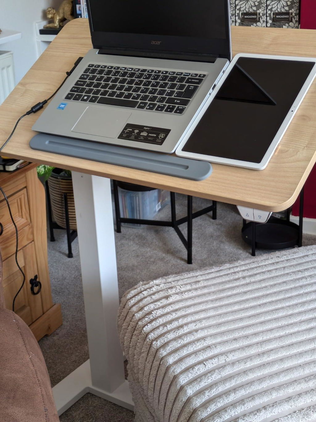 KOWO Adjustable Sofa Desk with Tilt-Top