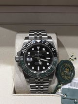 GMT-Master II "Sprite" Oystersteel -  Black Dial Black & Green Bezel Jubilee