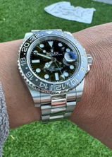 GMT-Master II Oystersteel -  Black Dial Black Bezel Jubilee