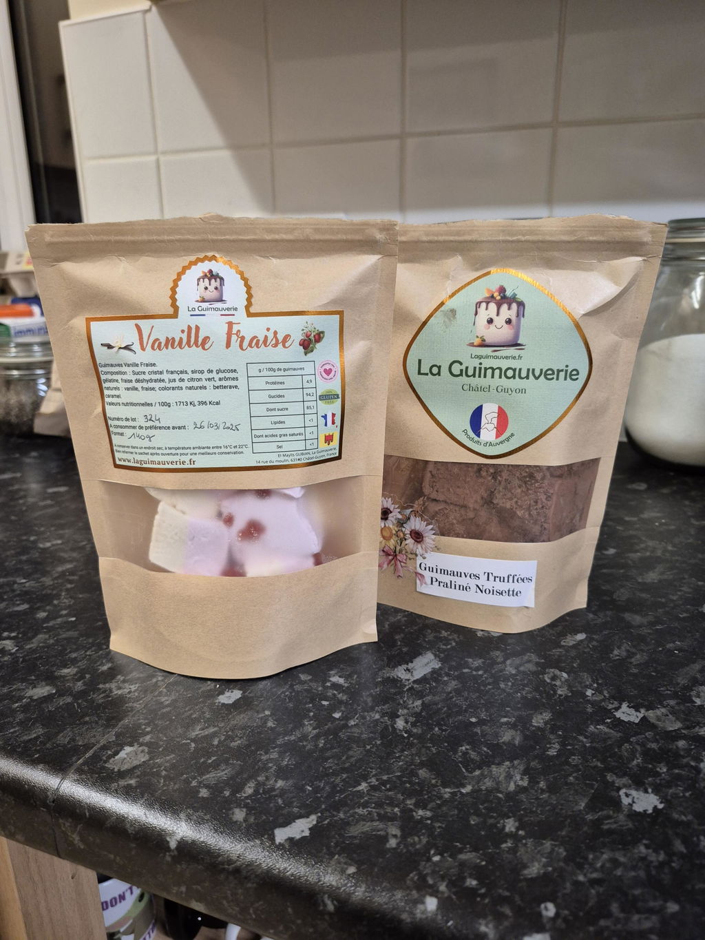 Guimauve façon truffe praliné