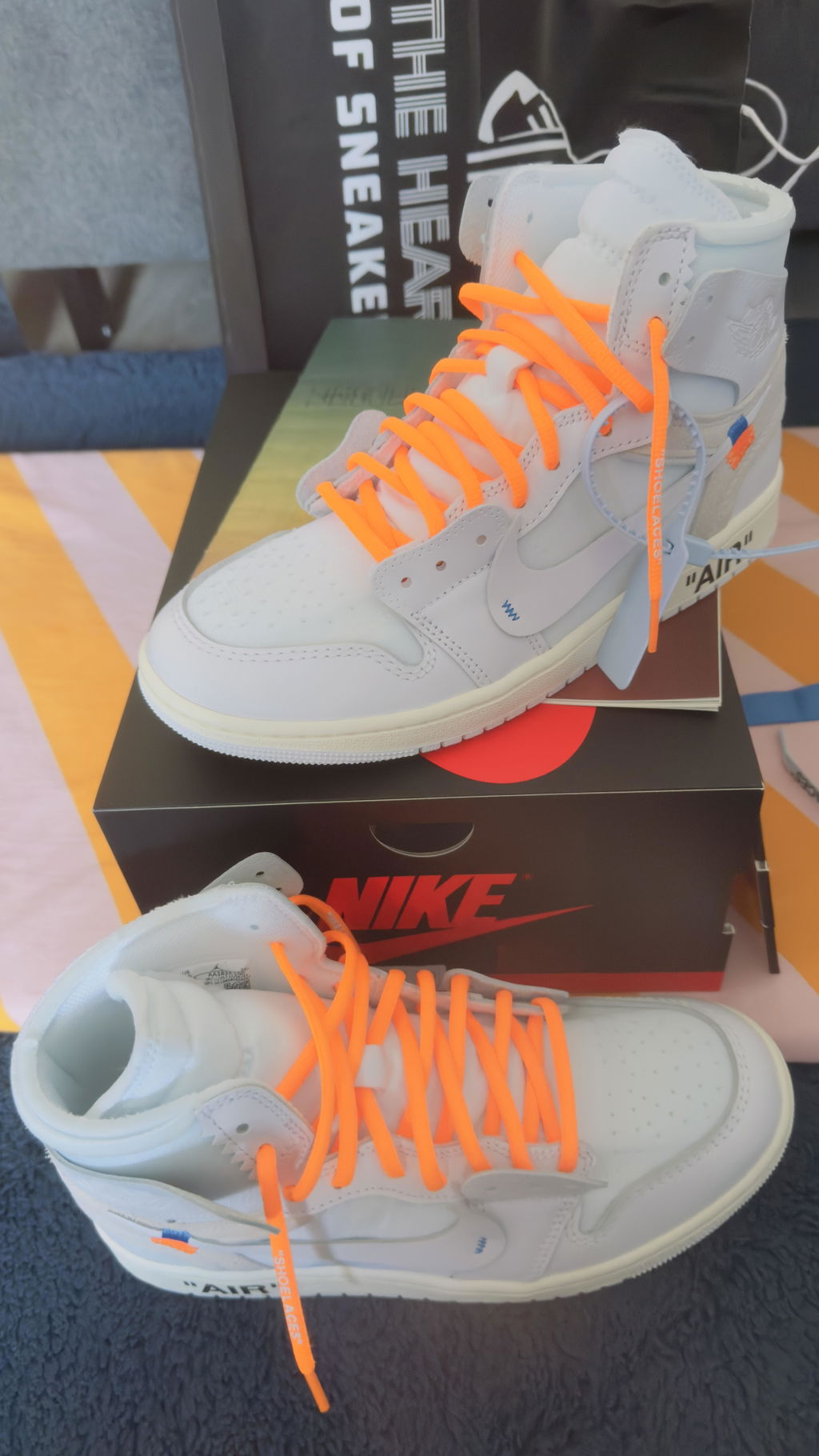 Oval - Oranges  "SHOELACES"  inspired by OFF-WHITE x Nike Presto and Vapormax