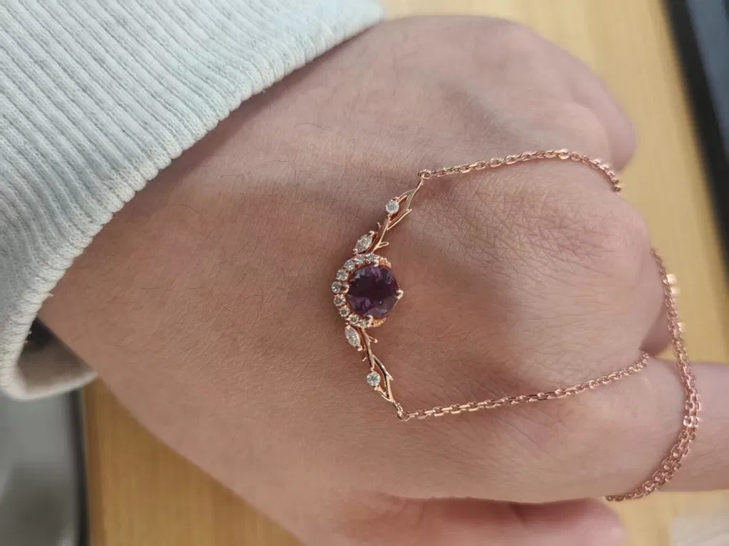 Custom Round Cut Lindy Star Sapphire Forest Moon Necklace - Eirwen