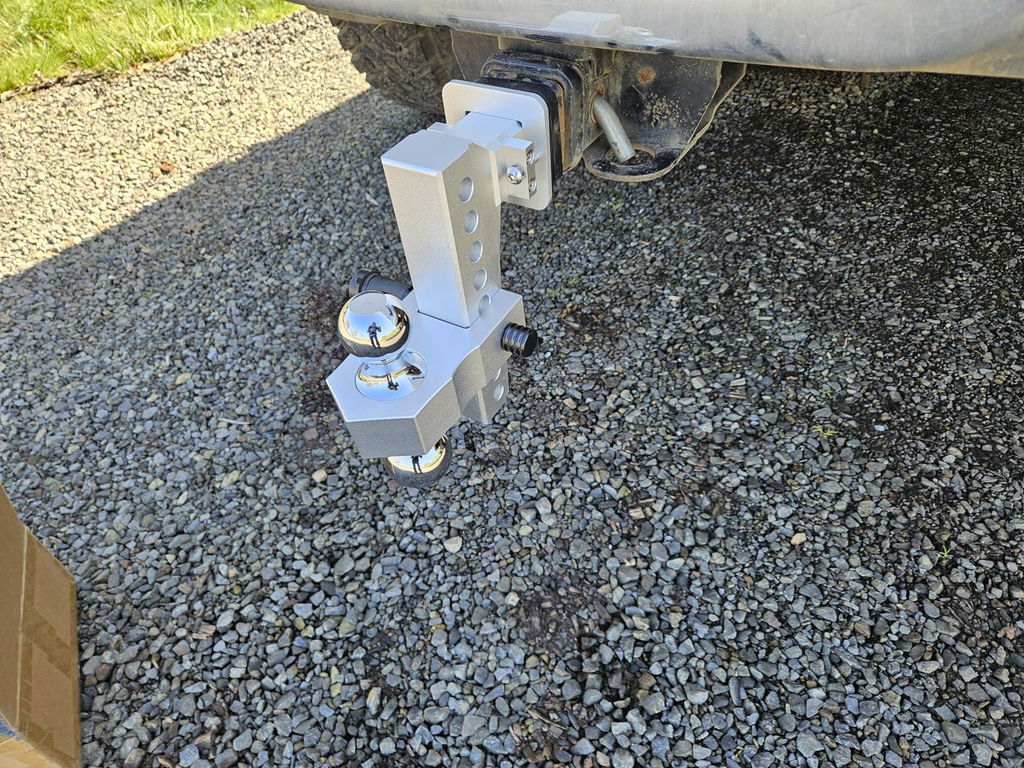 Adjustable Trailer Hitch, Fits 2 Inch Receiver 6" Rise/Drop Aluminum Trailer Hitch Ball Mount, Dual-Balls (2" & 2-5/16") - 12,500 lbs Towing Capacity
