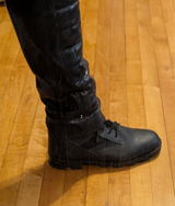 Mens Leather Pant - Genuine Sheep Leather Party Pants -Hand Made Quilted Design with Zipper Front to Back