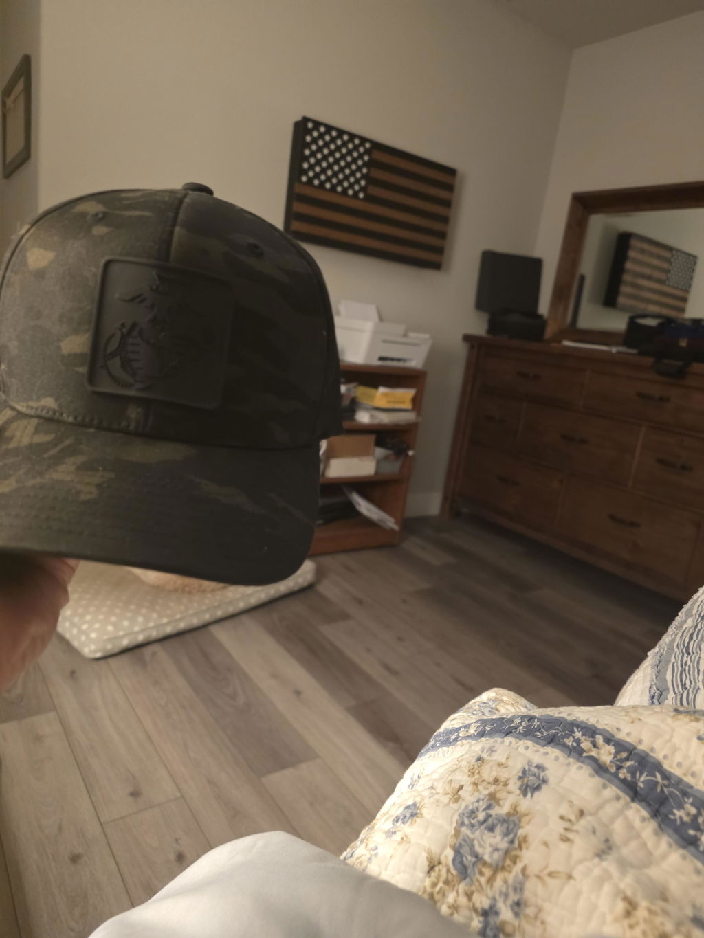 FlexFit Blackout EGA Square PVC Patch Structured Hat