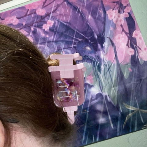 Medium Pink Syringe Hair Claw