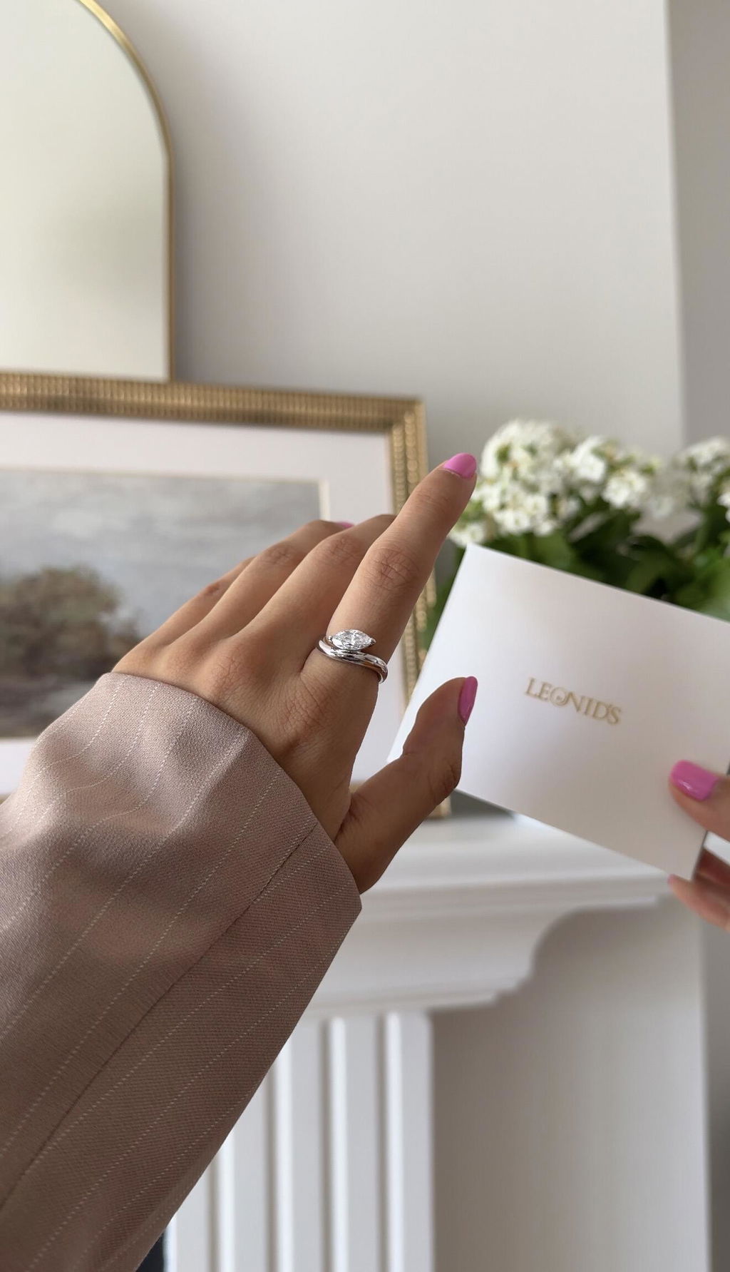 Emilia丨Marquise-Shaped Lab Grown Diamond Curved Ring