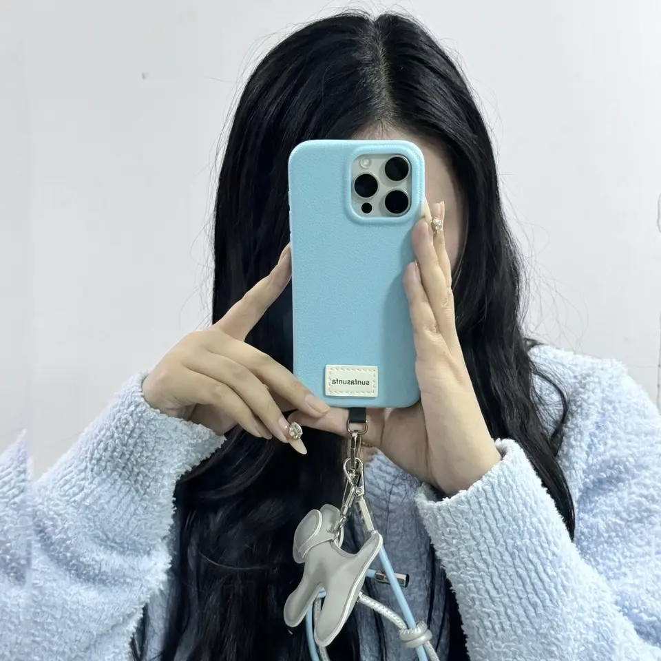 iPhone Lanyard Series | Genuine Leather Phone Case with Free Dachshund Pendant