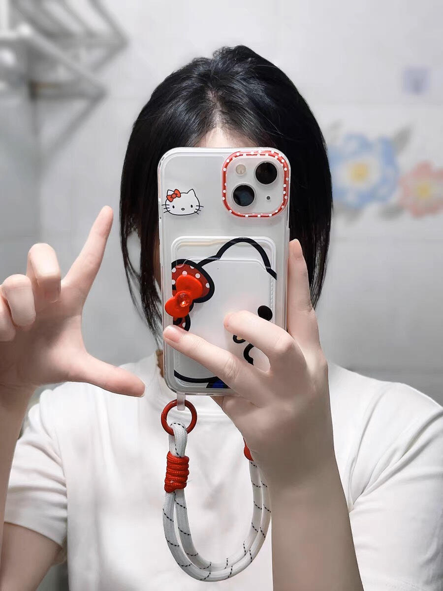 iPhone Lanyard Series | Cartoon Design Card Holder Phone Case