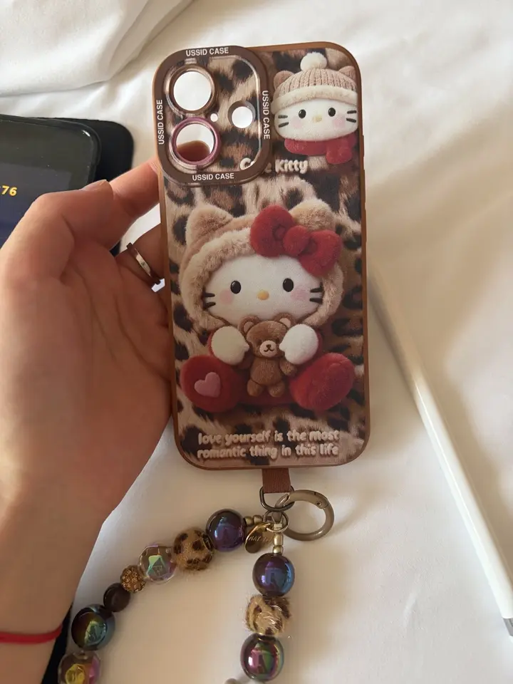 iPhone beads series | Hello Kitty Liquid Silicone Phone Case