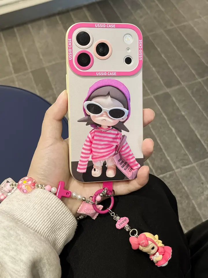 iPhone beads series | Cute Crying Baby Liquid Silicone Phone Case