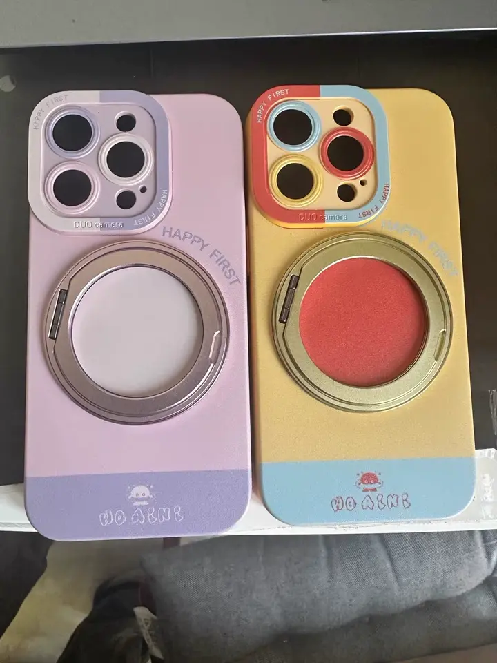 iPhone Lanyard Series | Color-Block Series Rotating Stand Phone Case