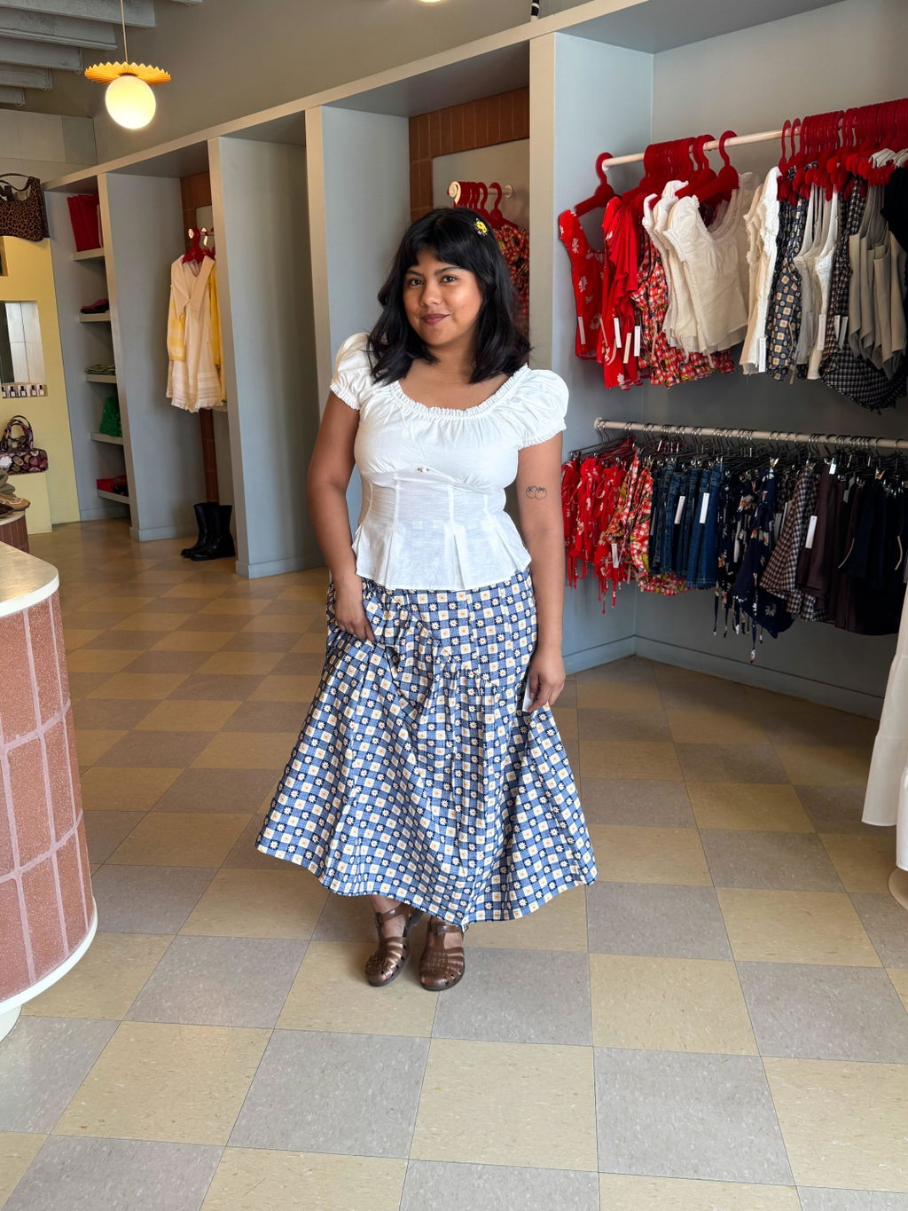 Maeve Midi Skirt - Caviar Twill – Lisa Says Gah