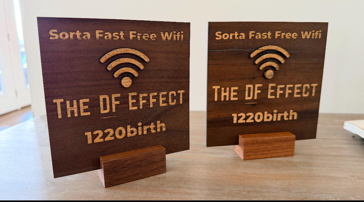 Personalized Wi-Fi Password Sign for Rentals & Offices