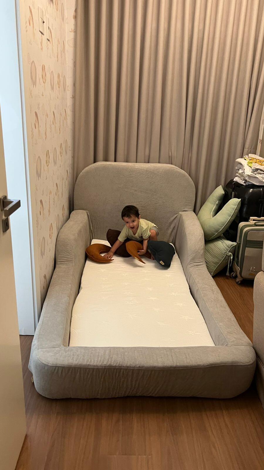 Cama Montessoriana Solteiro - Cinza | Little Duck