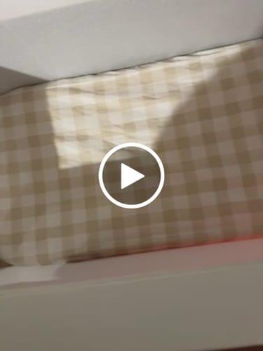 Small Bassinet Waterproof Sheet - Latte Gingham