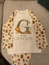 Personalised Kids Pink Outline Floral Initial Sweatshirt for Girls