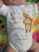 Personalised Father's Day Superhero Daddy Bear T-Shirt for Boys & Kids