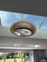 Lightsin Lutta-Handwoven Bamboo Pendant Light for Kitchen Island or Living Room