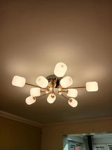 Lightsin Modern LED Tri-Color Changing Iron and Acrylic Ceiling Light