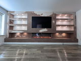 40/50/60/70-Inch 3-Sided Freestanding Electric Fireplace 12 Flame Colours and 5 Brightness Modes