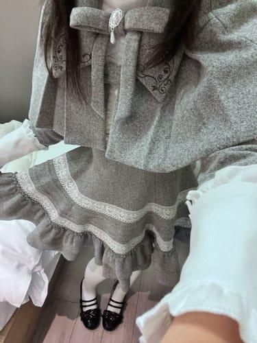 Nostalgia Classic Cape Gray OP Dress Set