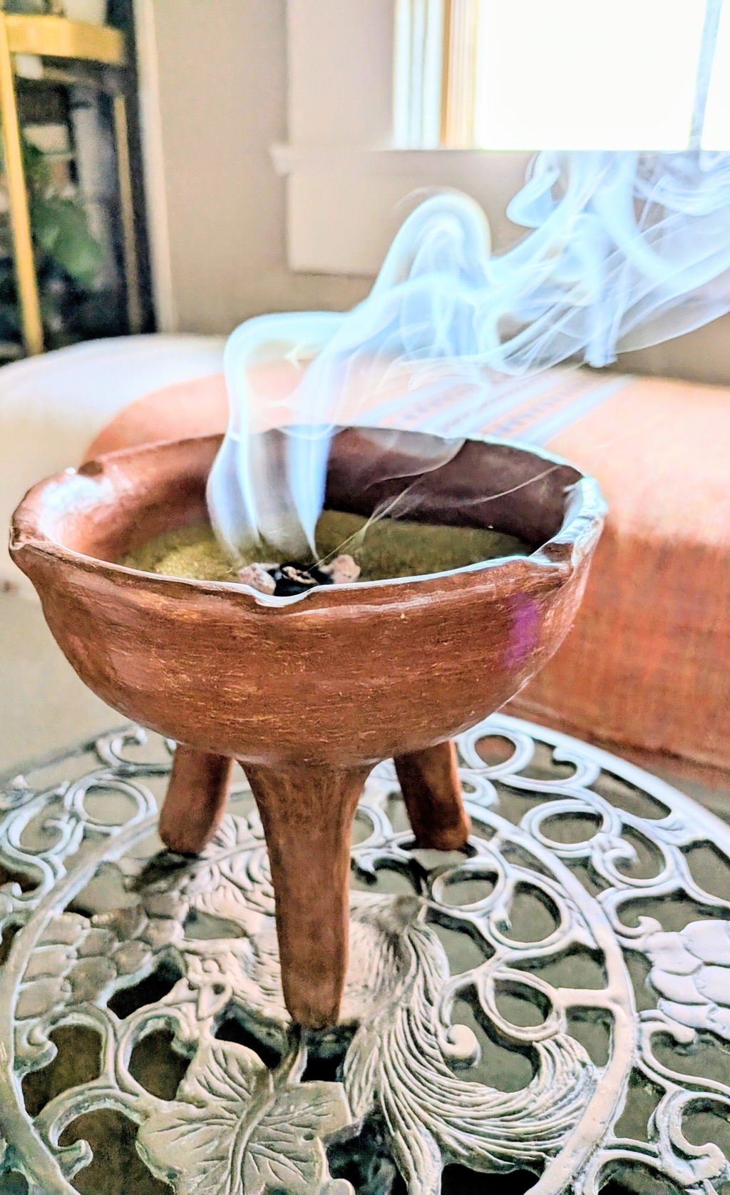 Red Clay Terracotta Copalera, Incense Burner