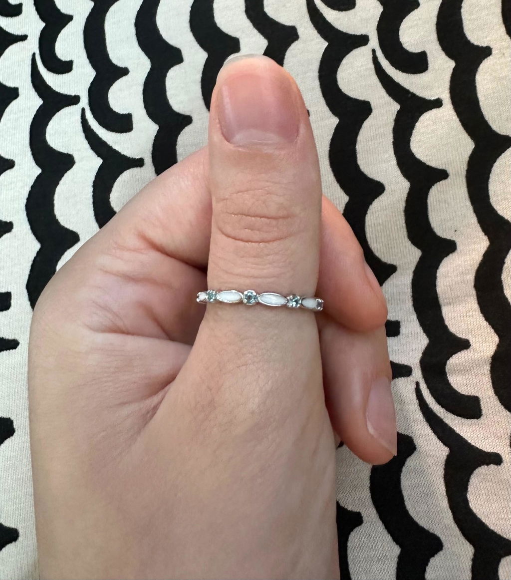 Endless Love: Full Band Birthstone Breast Milk Ring