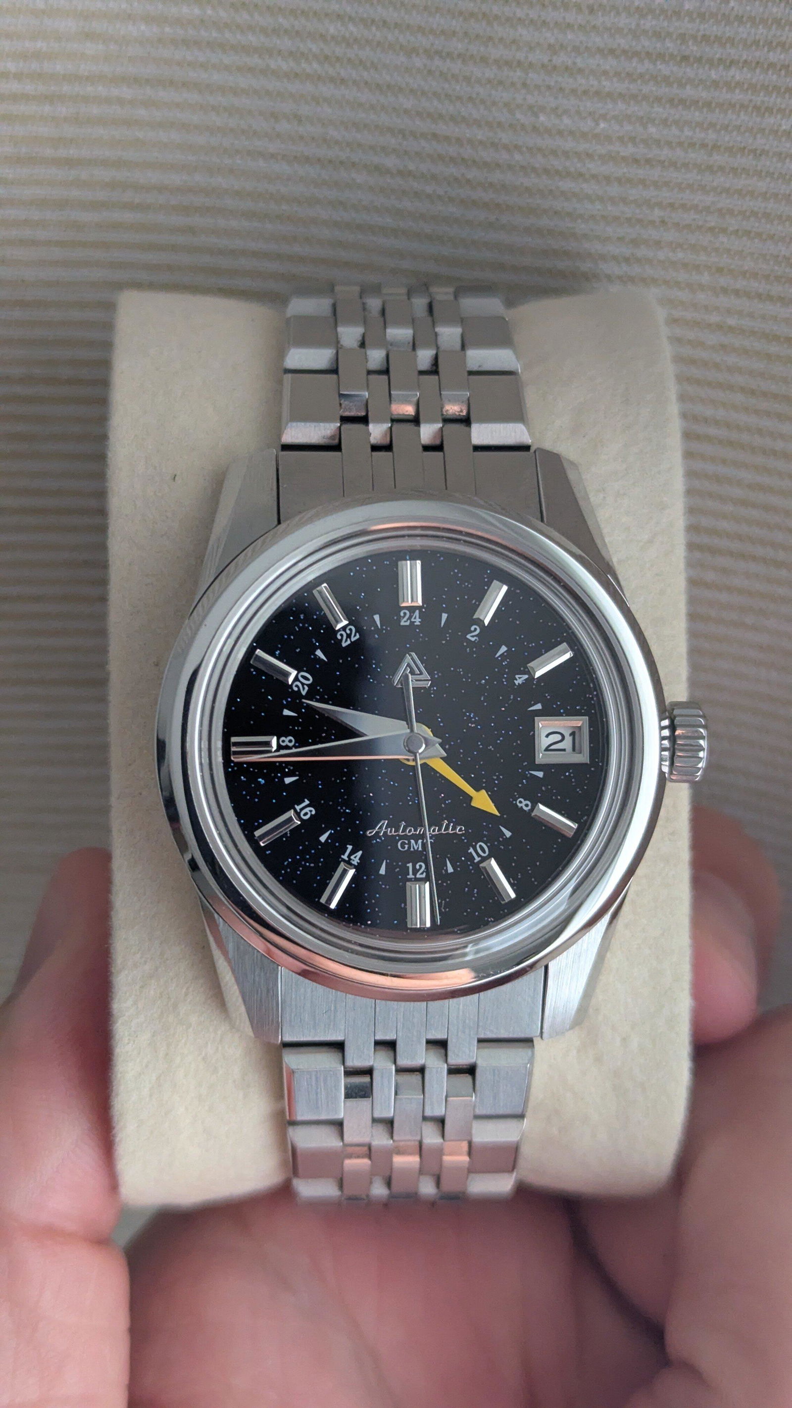 Grand Seiko GMT Stardust Dial NH34 | Lucius Atelier