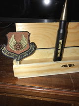 .50 Caliber Bullet Twist Pen in Matte Black