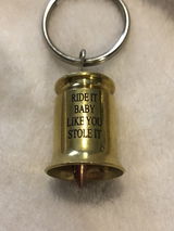 Real Bullet Motorcycle Bell - Brass