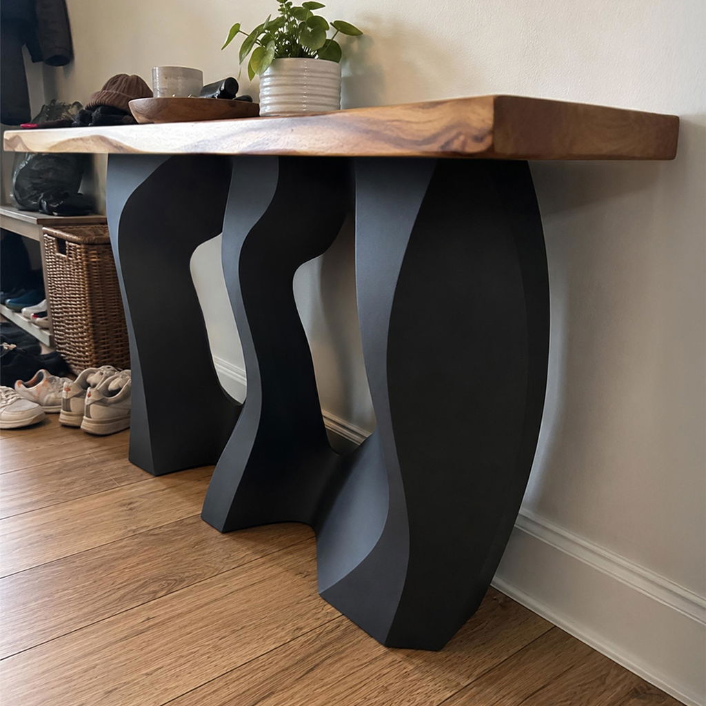 Console Table with Side-Rocky Steel Table Base for Rectangle Top