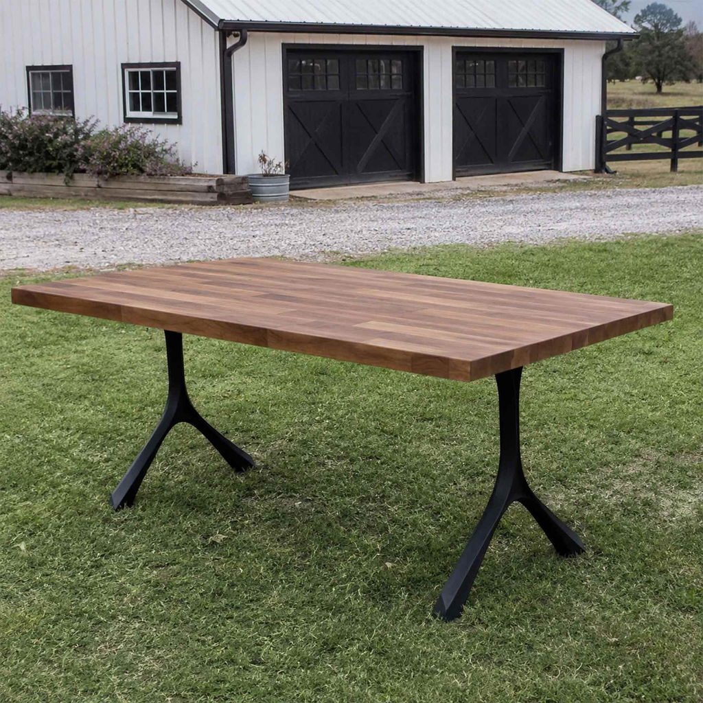 Natural Dining Table with Wilis Metal Table Legs for Wood Top