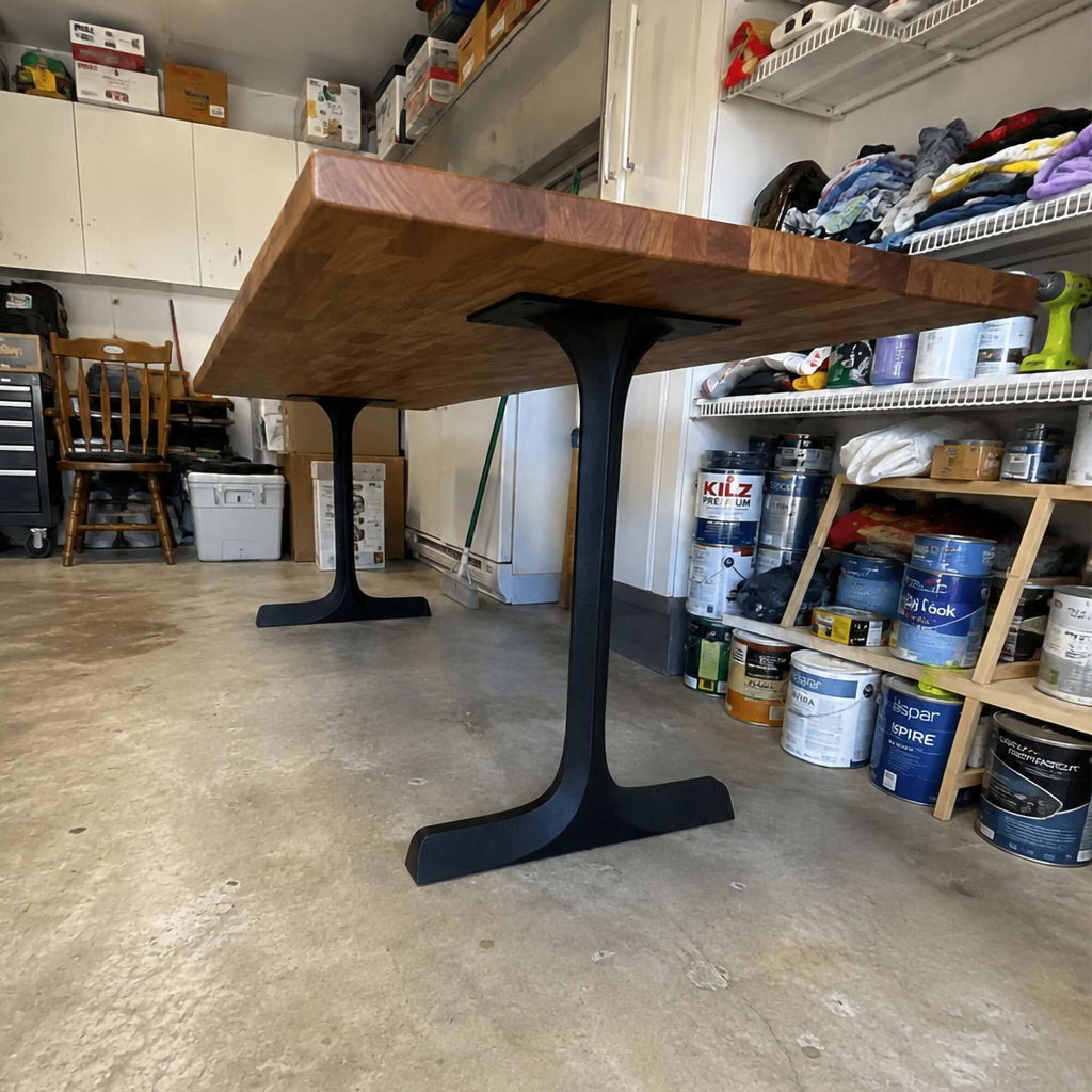 Dining Table with Goblet Metal Table Legs for Rectangular Top
