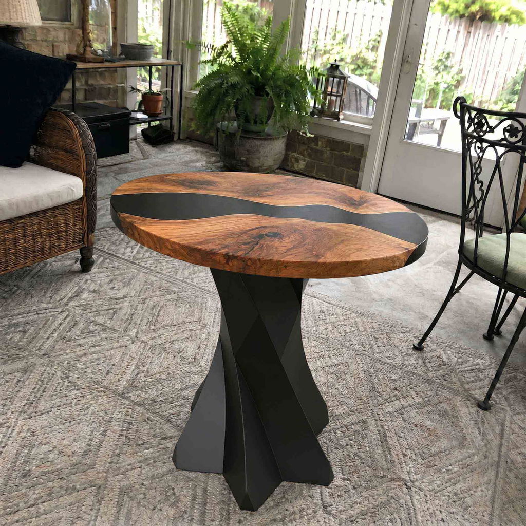 Dining Table with Nook Table Base for Round Wooden Top