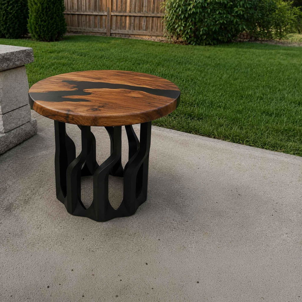 Coffee Table with Diadem Metal Table Base for Modern Epoxy Top - 107