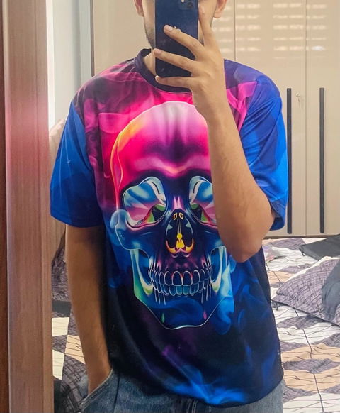 Glow Skull Oversized T-Shirt