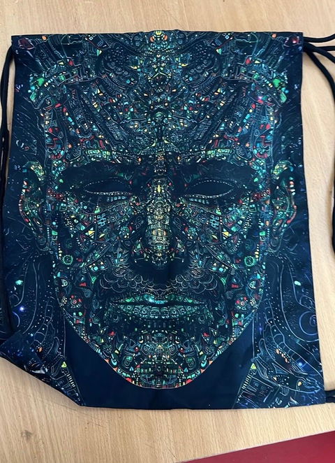 Fractal Vision Drawstring Bag