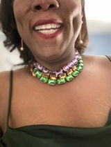 Peridot Georgian Collet Chokers | Anna Wintour Style | Mint Green Riviere Necklaces