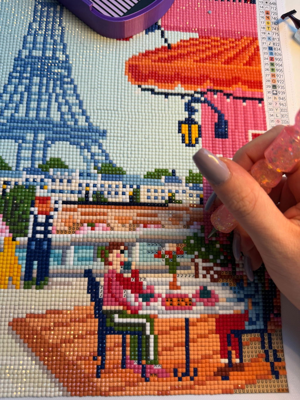Paris vue tour Eiffel - Diamond Painting