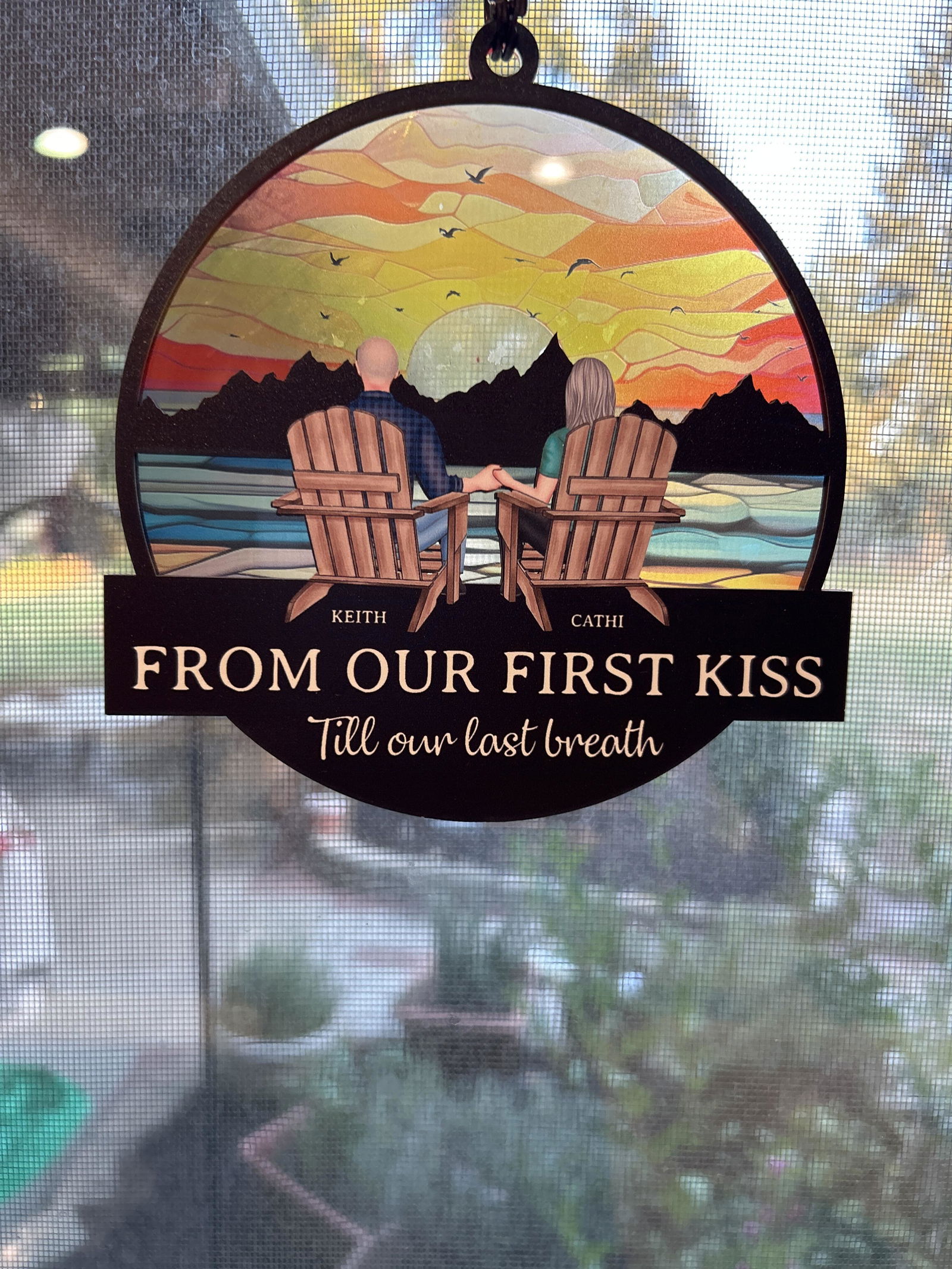 Customer photo of Till Our Last Breath - Personalized Window Hanging Suncatcher…
