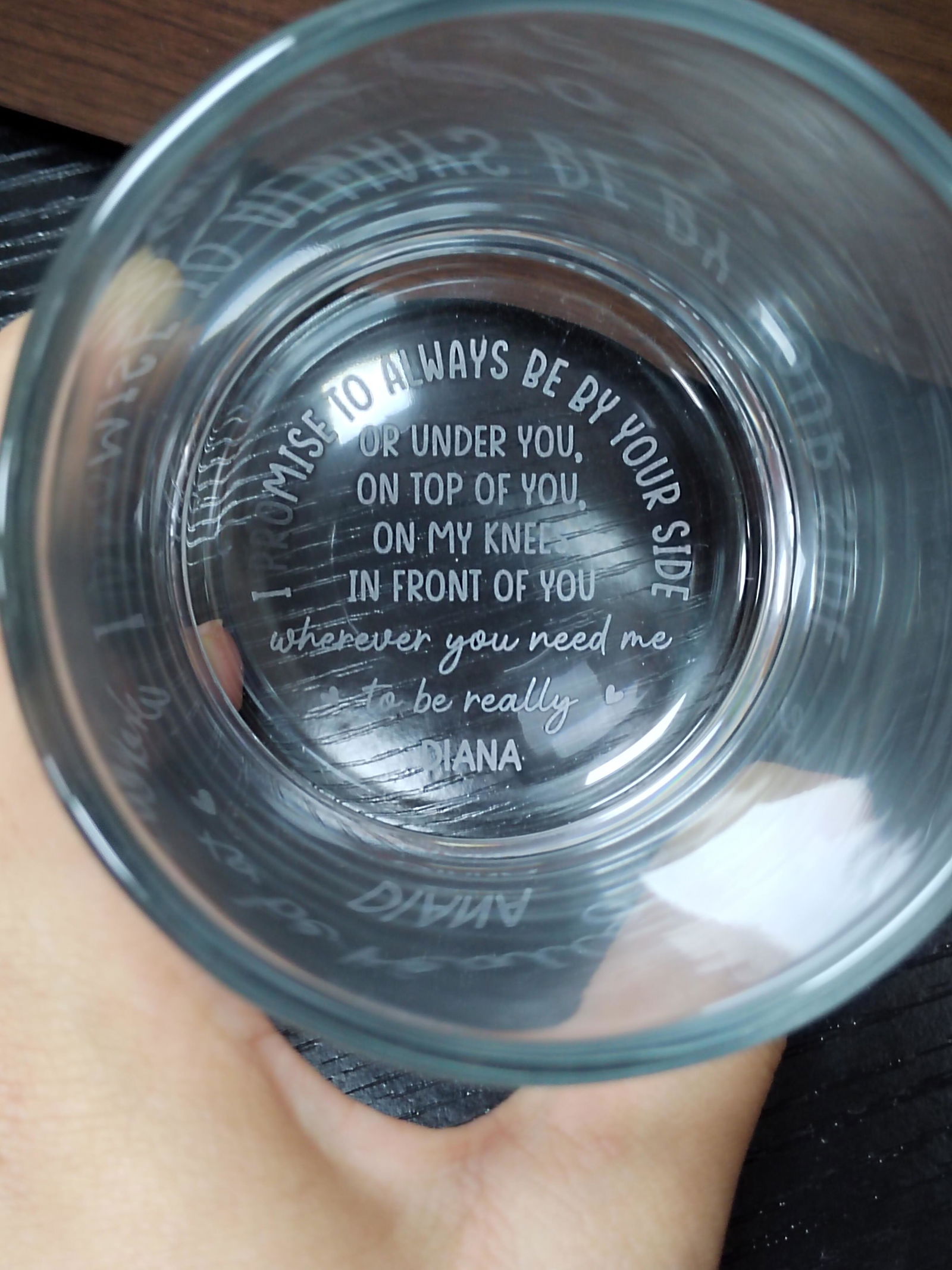 Customer photo of I Promise To Always Be By Your Side - Personalized Engraved Whiskey…