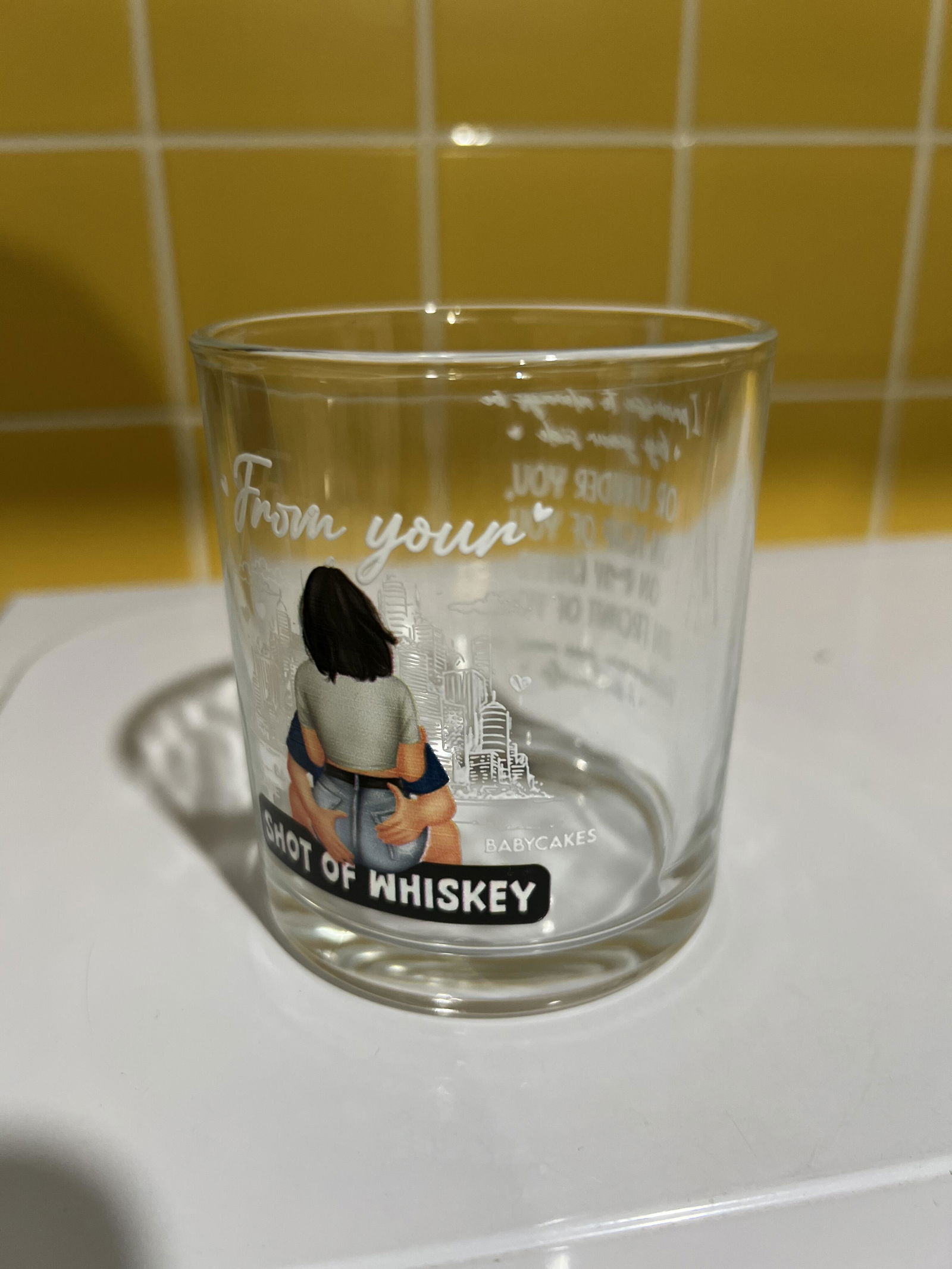Customer photo of Promise To Always Be By Your Side - Personalized Whiskey Glass…