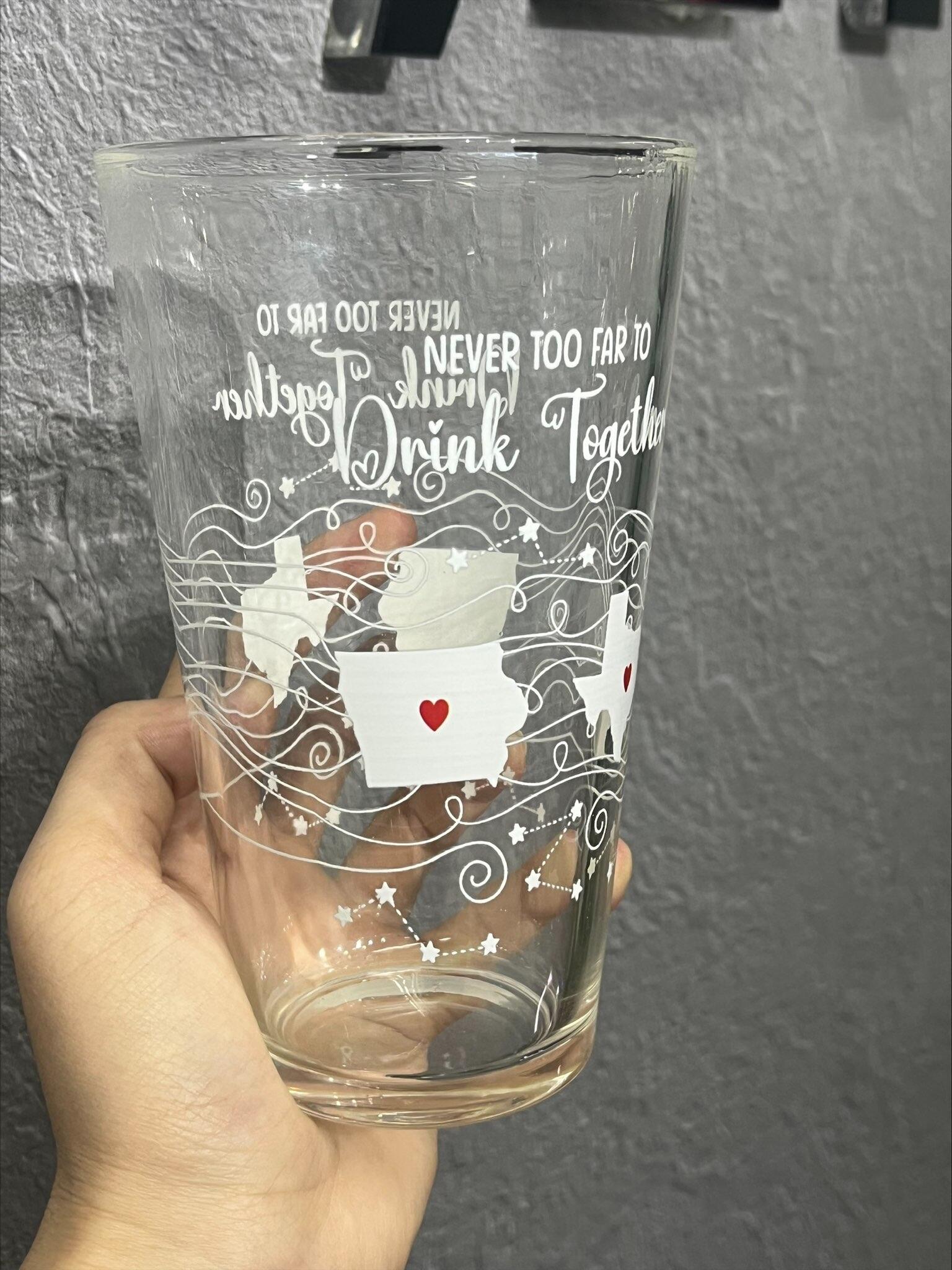 Customer photo of Never Too Far To Drink Together - Long Distance Gifts - Custom…