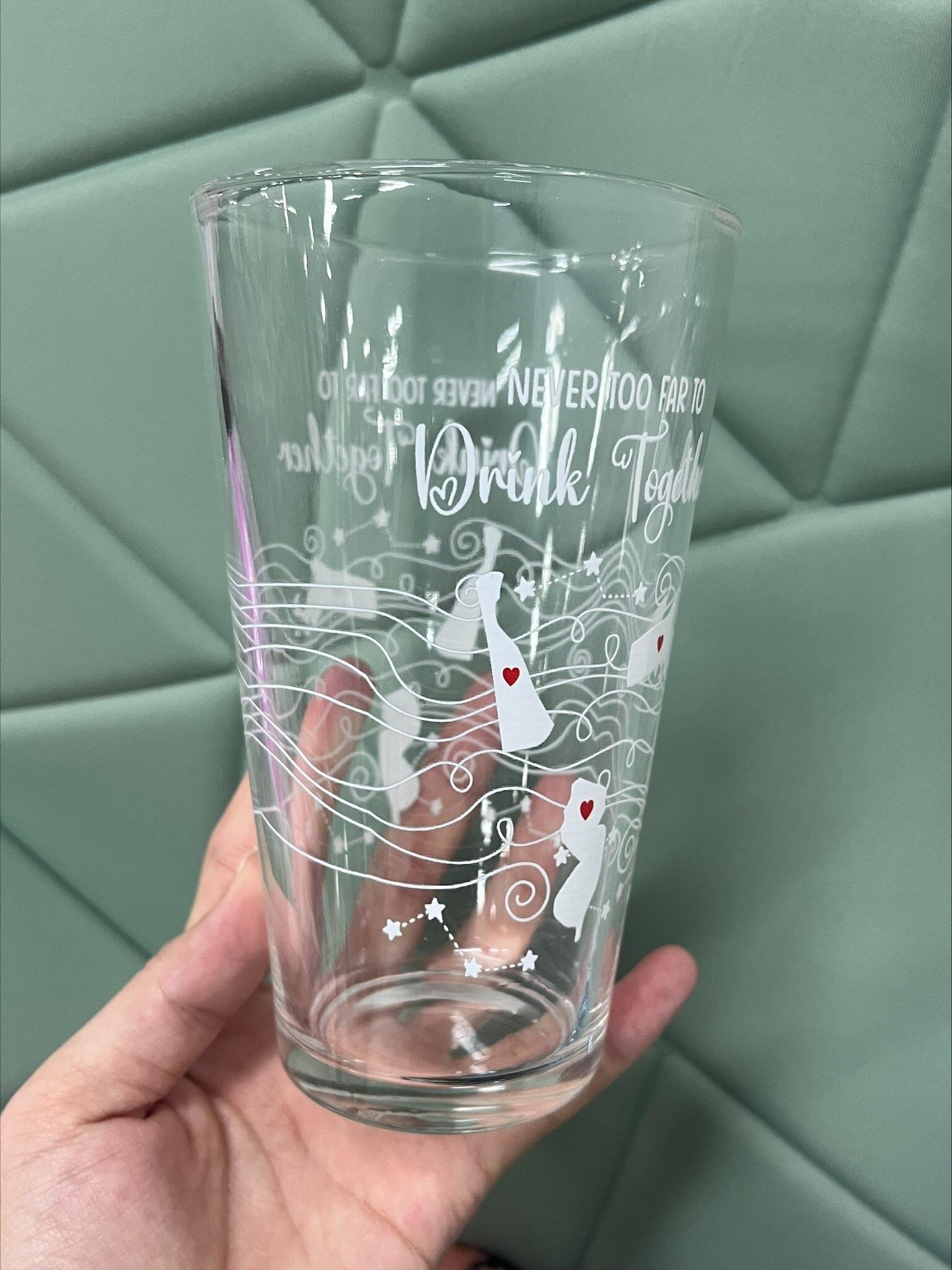 Customer photo of Never Too Far To Drink Together - Long Distance Gifts - Custom…