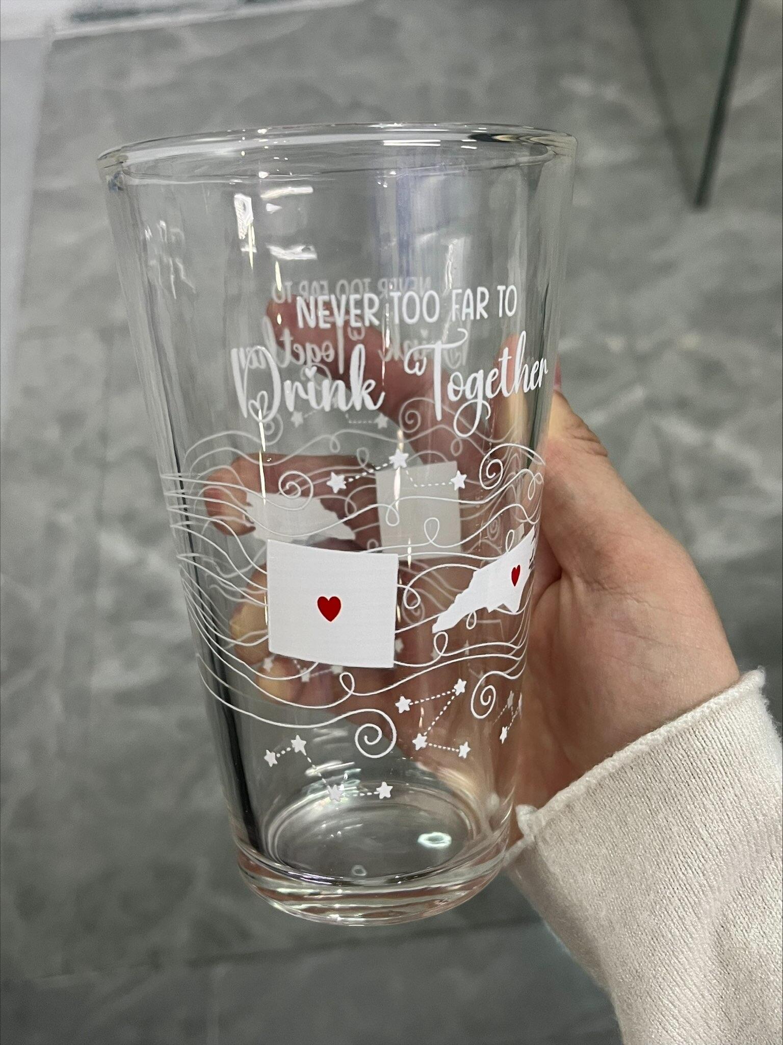 Customer photo of Never Too Far To Drink Together - Long Distance Gifts - Custom…